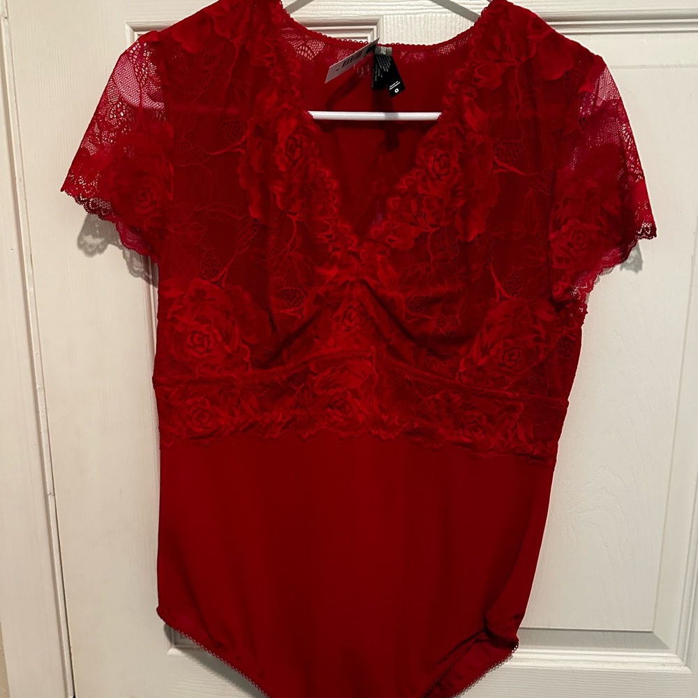 Torrid Red Body Suit NWT size 0
